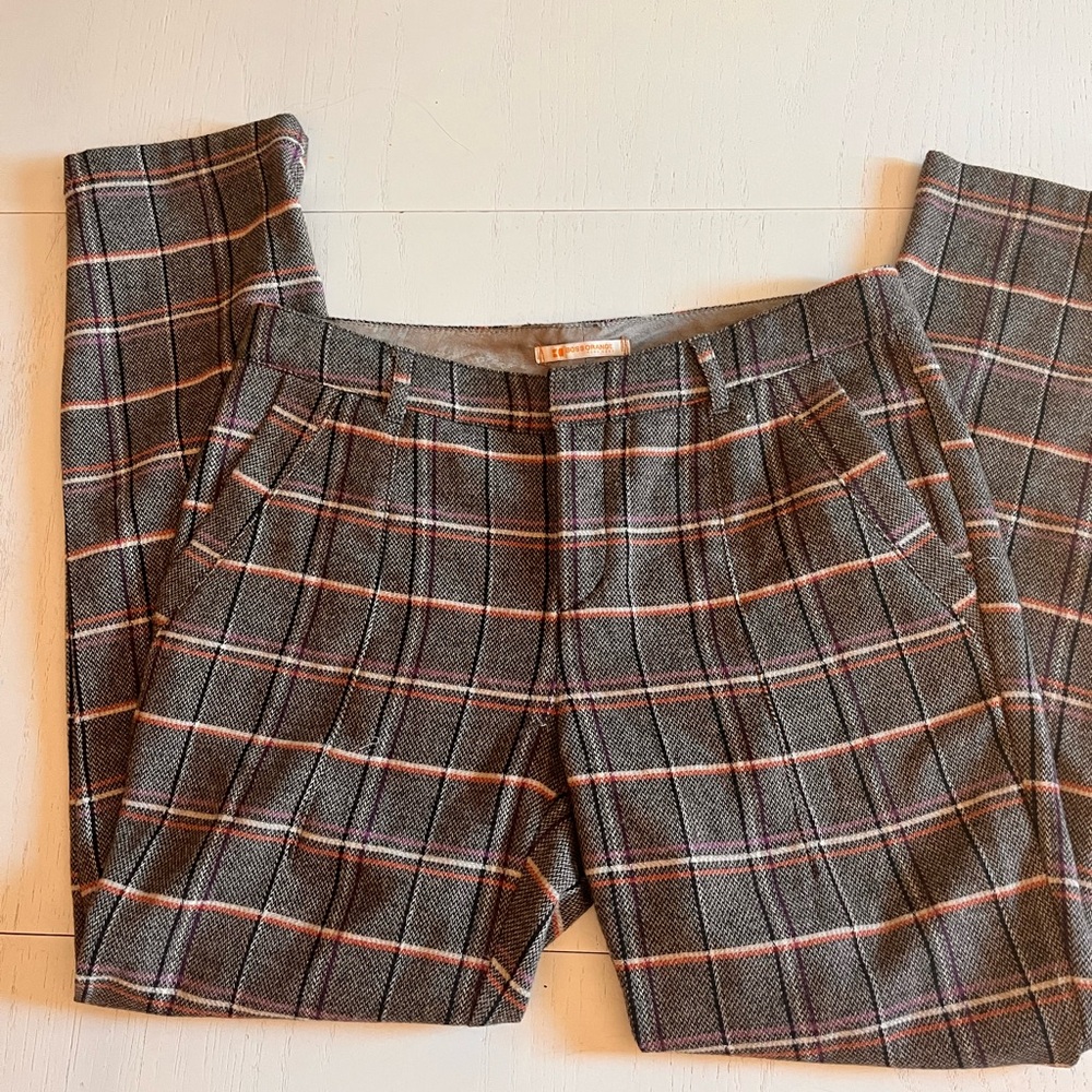 BOSS ORANGE Men's Gray Checkered Pants